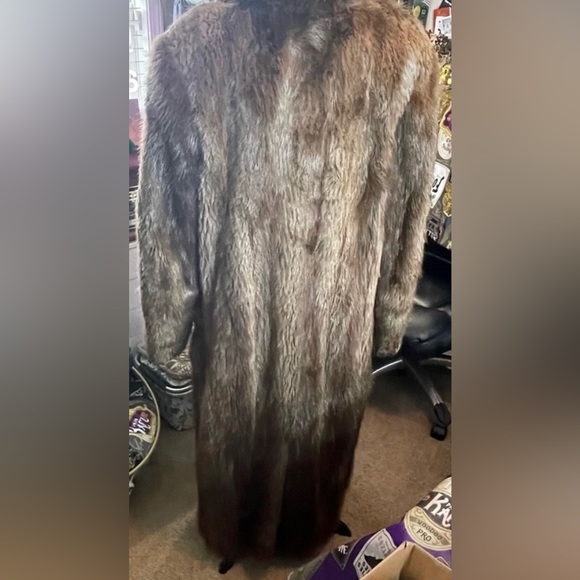 Floor Length Real Fur Coat - Picture 2 of 5